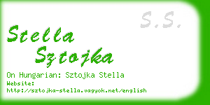 stella sztojka business card